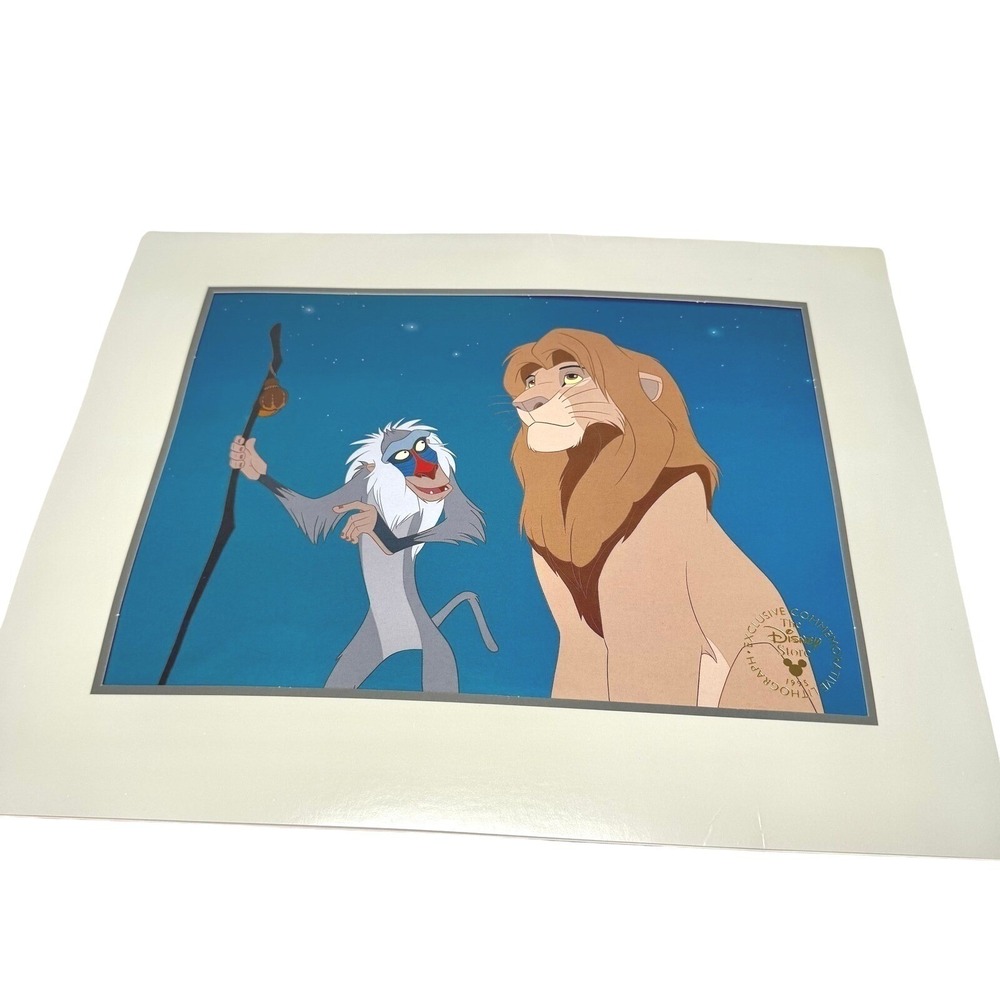 Disney The Lion King 1995 Exclusive Commemorative Lithograph Simba Rafiki COA